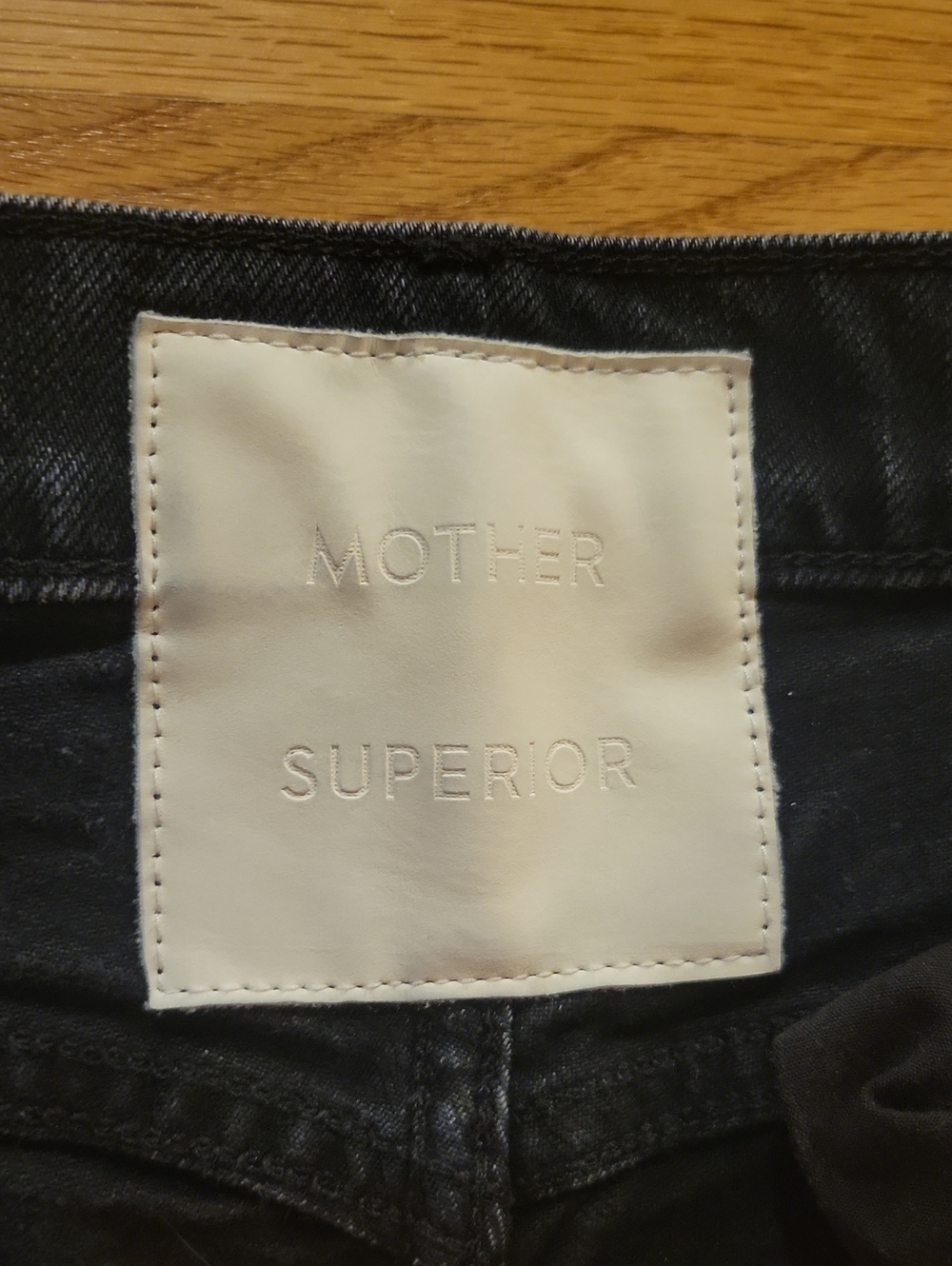MOTHER Superior Black Faded Jeans, Size 32